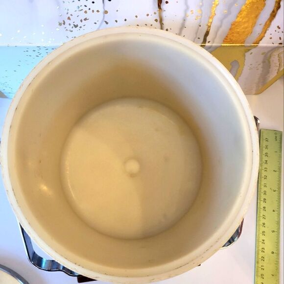 Vintage Pristine Atapco Shiny Chrome Wood Handle/Top Ice Bucket USA '60s - Picture 3 of 6